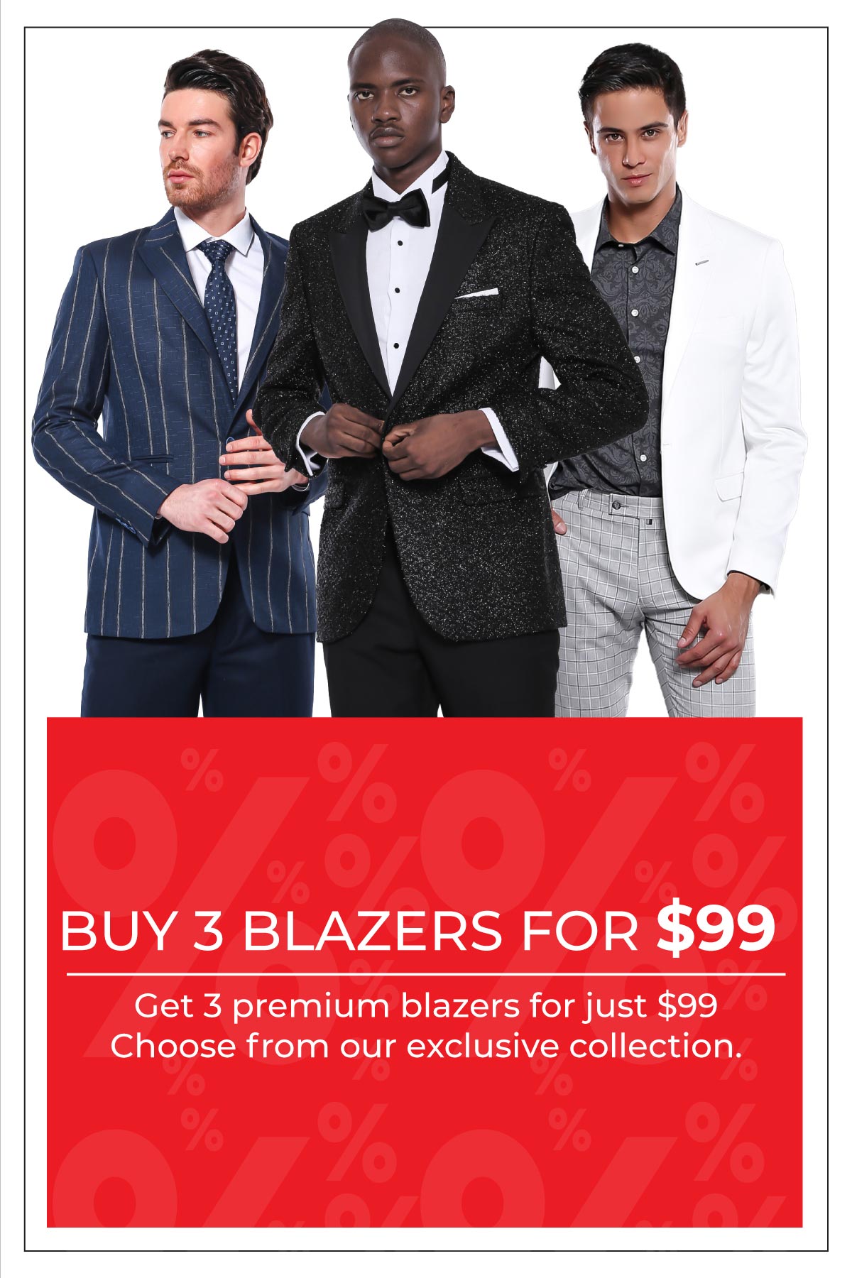 ¡Compra 3 blazers por $99!