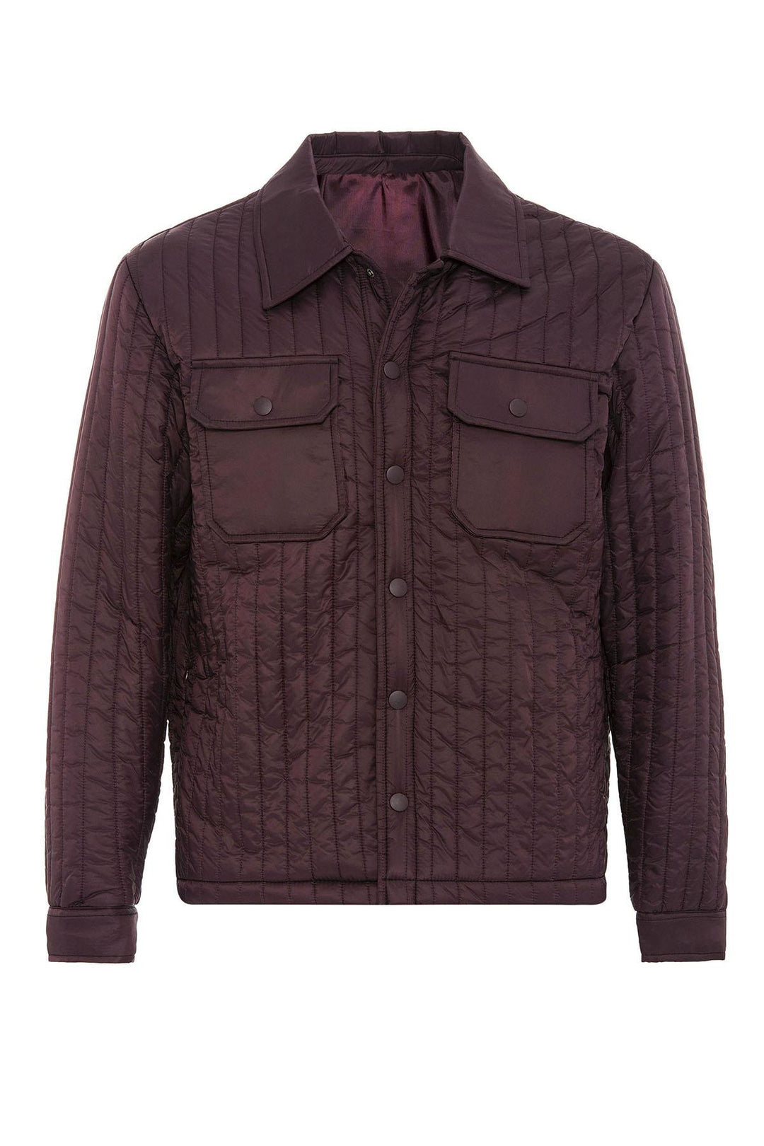 Burgundy Lightweight Quilted Men's Jacket - Wessi