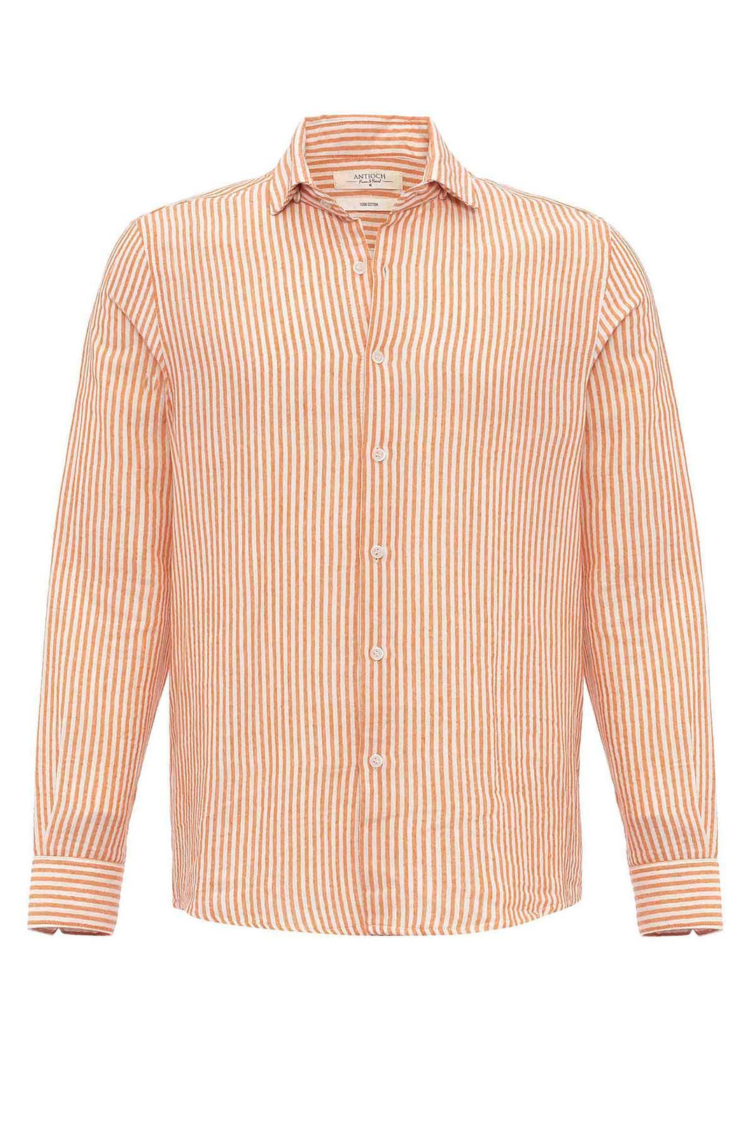 Chemise rayée orange pour homme - Wessi