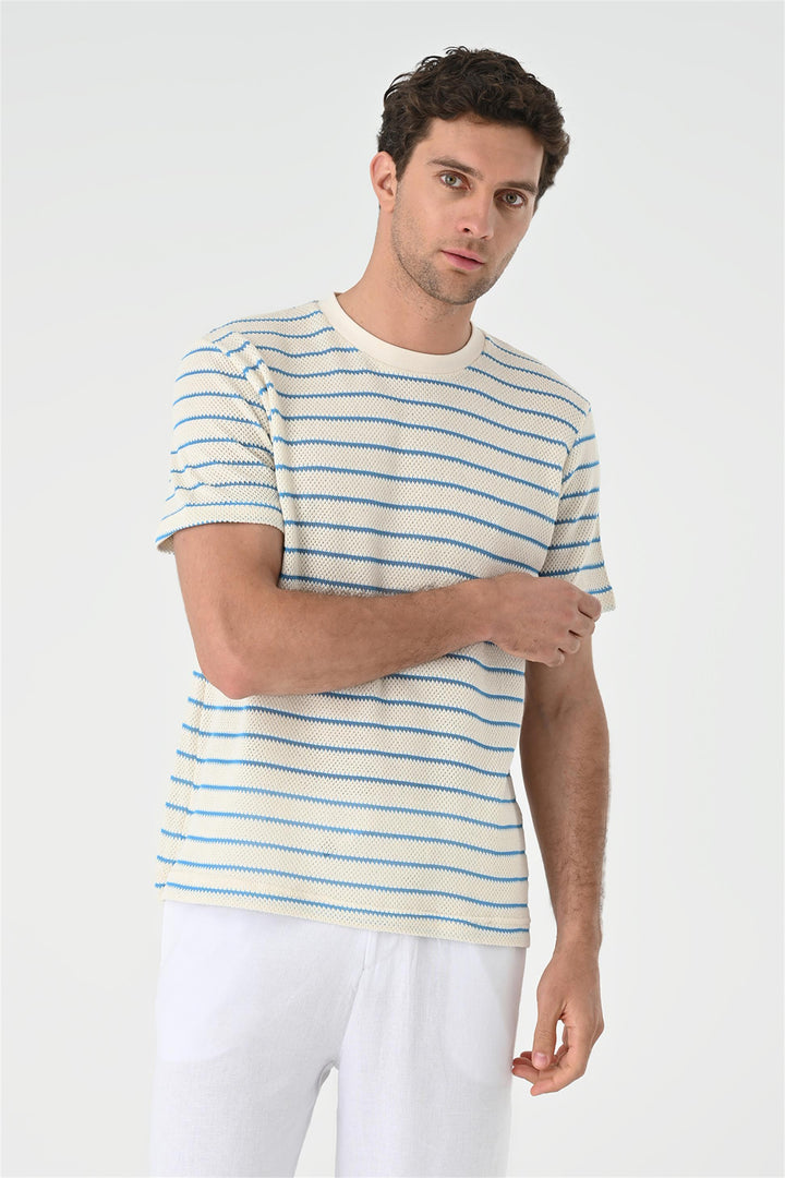 Camiseta de punto Sax de rayas para hombre - Wessi