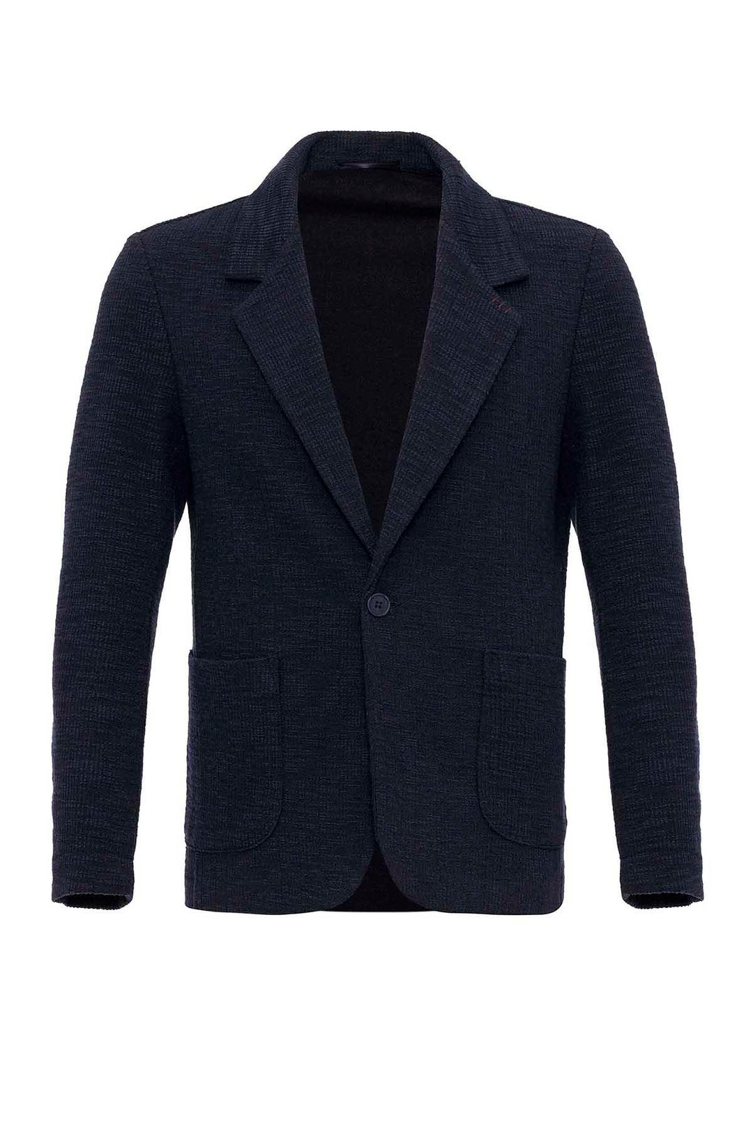 Blazer Homme Bleu Marine Texturé Uni - Wessi