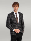 Slim Fit Peak Lapel Black Men Blazer - Wessi