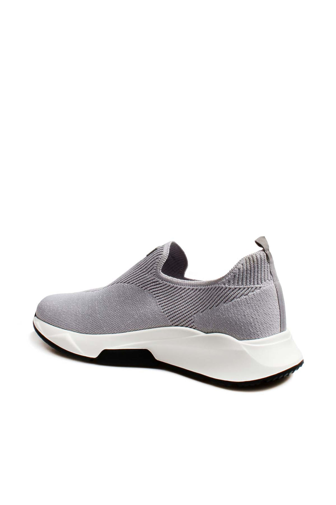 Men's Gray Knit Slip-On Sneakers-Wessi