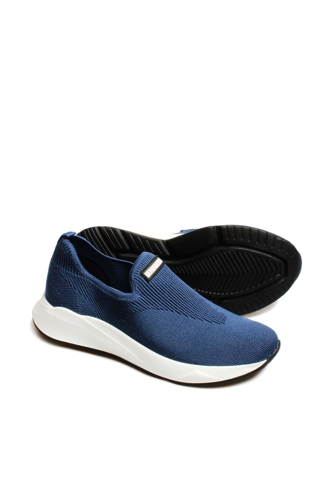 Navy Knit Slip-On Sneakers Wessi