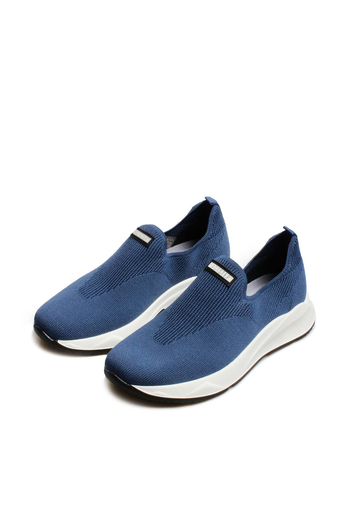 Navy Knit Slip-On Sneakers Wessi