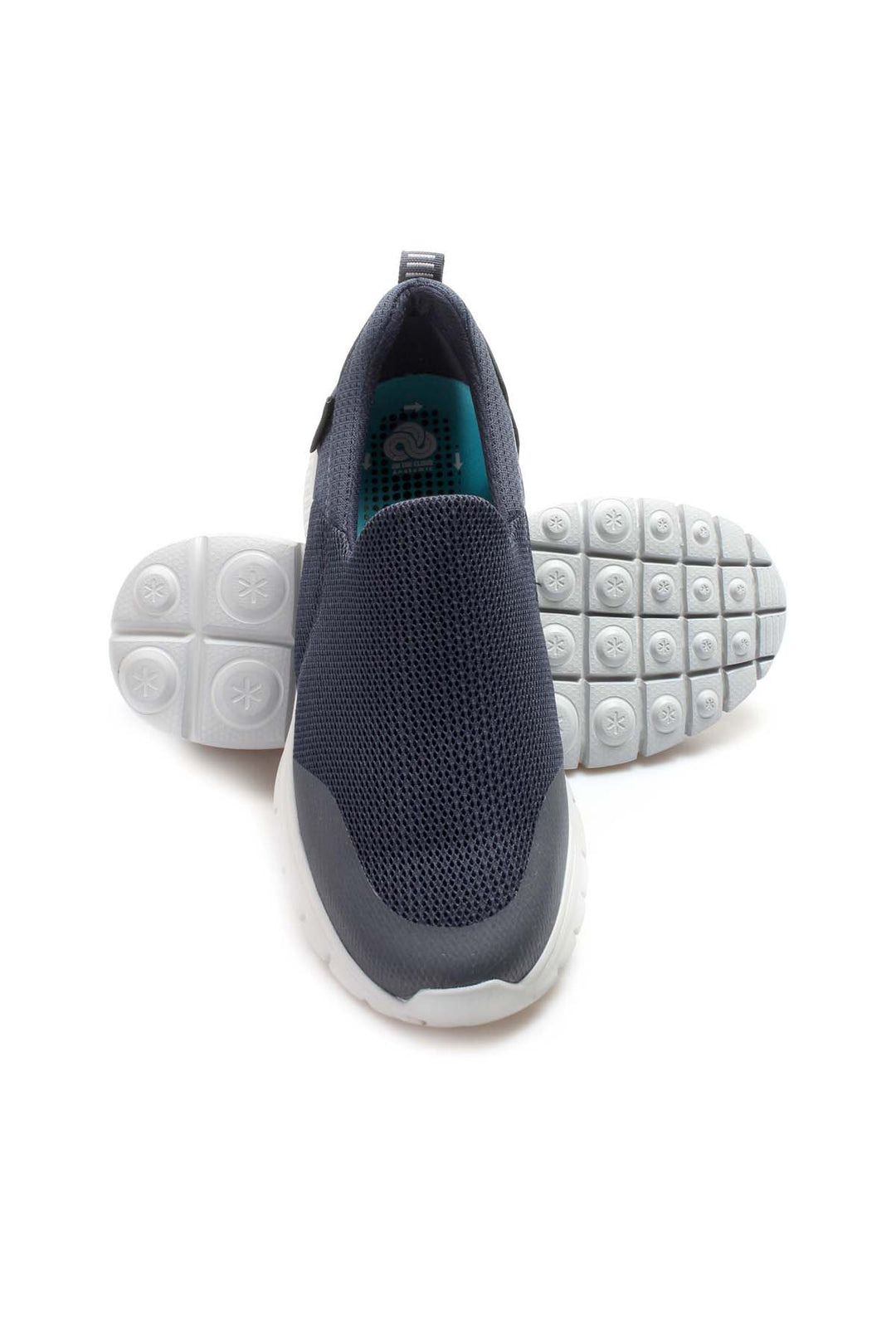 Navy Blue Breathable Slip-On Sneakers-Wessi