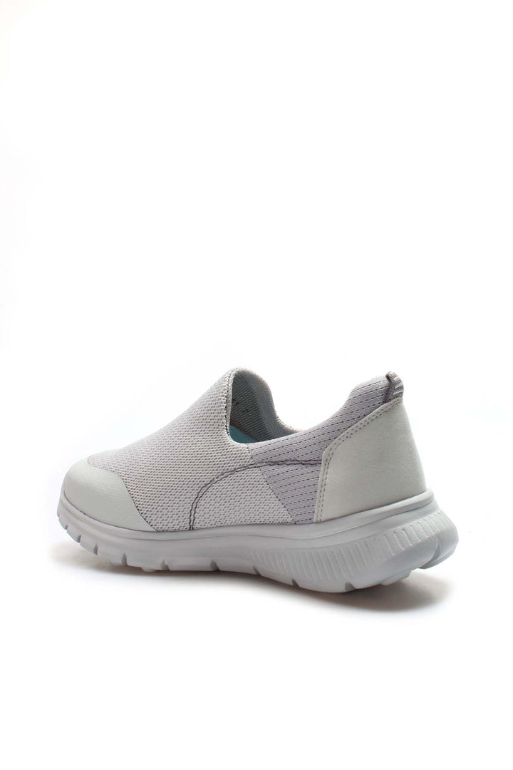 Men's Light Gray Slip-On Sneakers with Breathable Mesh Upper - Wessi