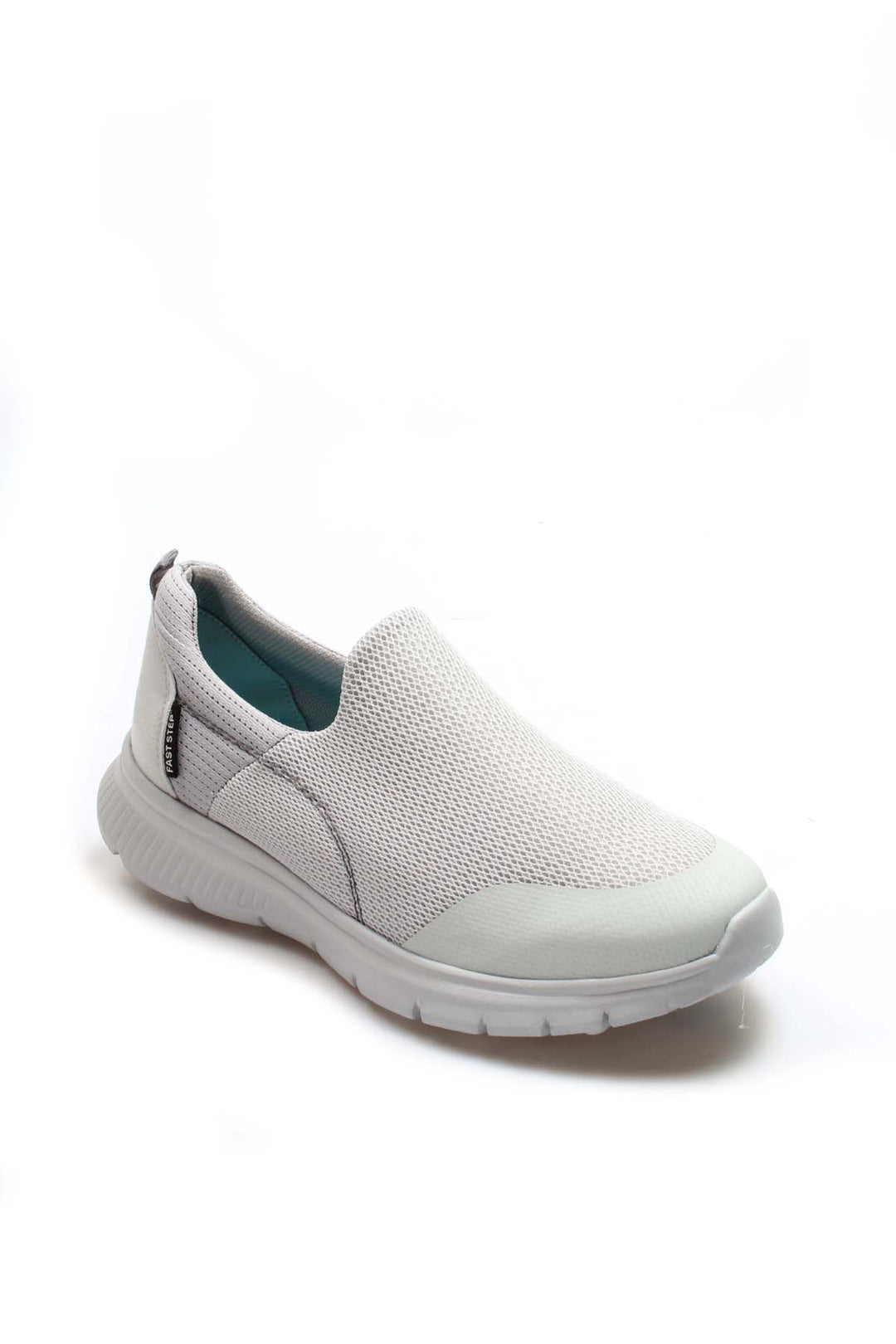 Men's Light Gray Slip-On Sneakers with Breathable Mesh Upper - Wessi