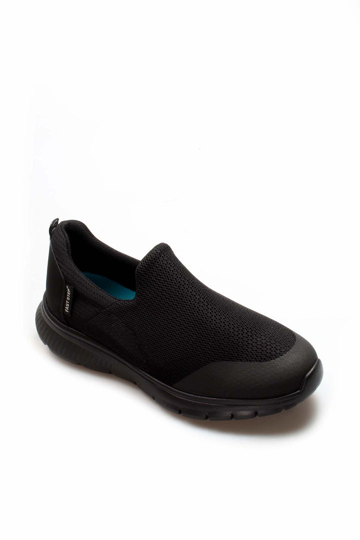 Men's All-Black Slip-On Sneakers-Wessi