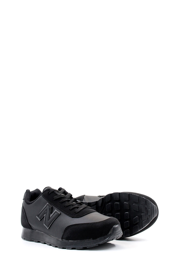 Men's Black Athletic Running Sneakers-Wessi