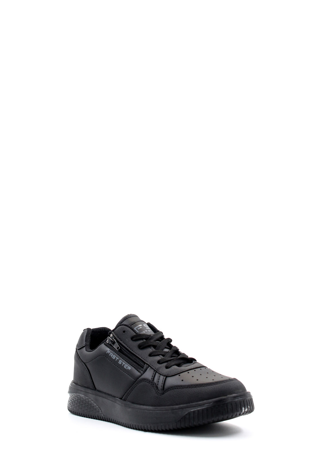 Men's Black Sporty Zip Sneakers - Wessi