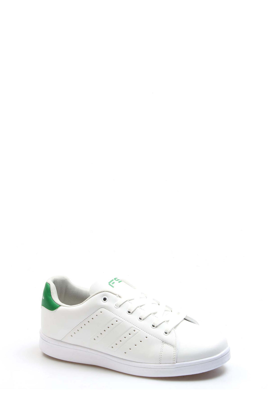 White Green Classic Tennis Sneakers-Wessi