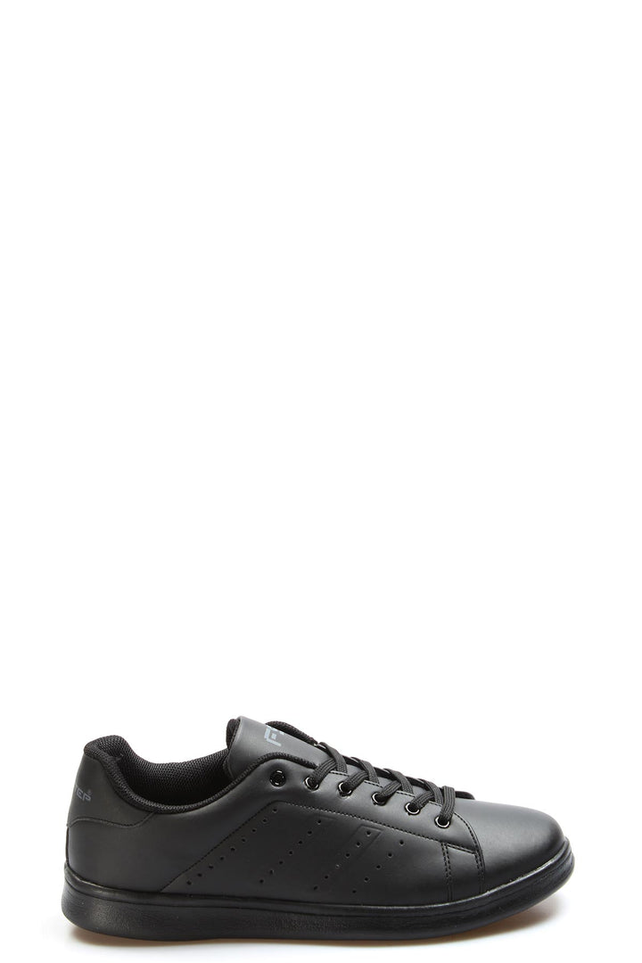 Zapatillas Casual De Piel Negras Para Hombre-Wessi