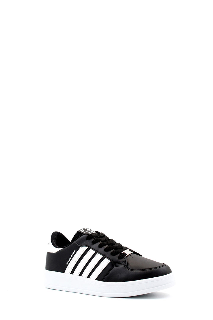 Men's Black and White Casual Sneakers - Wessi