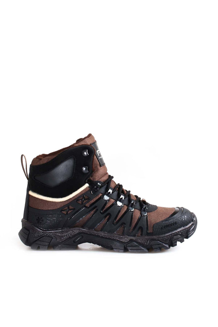 Men's Rugged Outdoor Hiking Boots with Black and Brown Detailing - Wessi