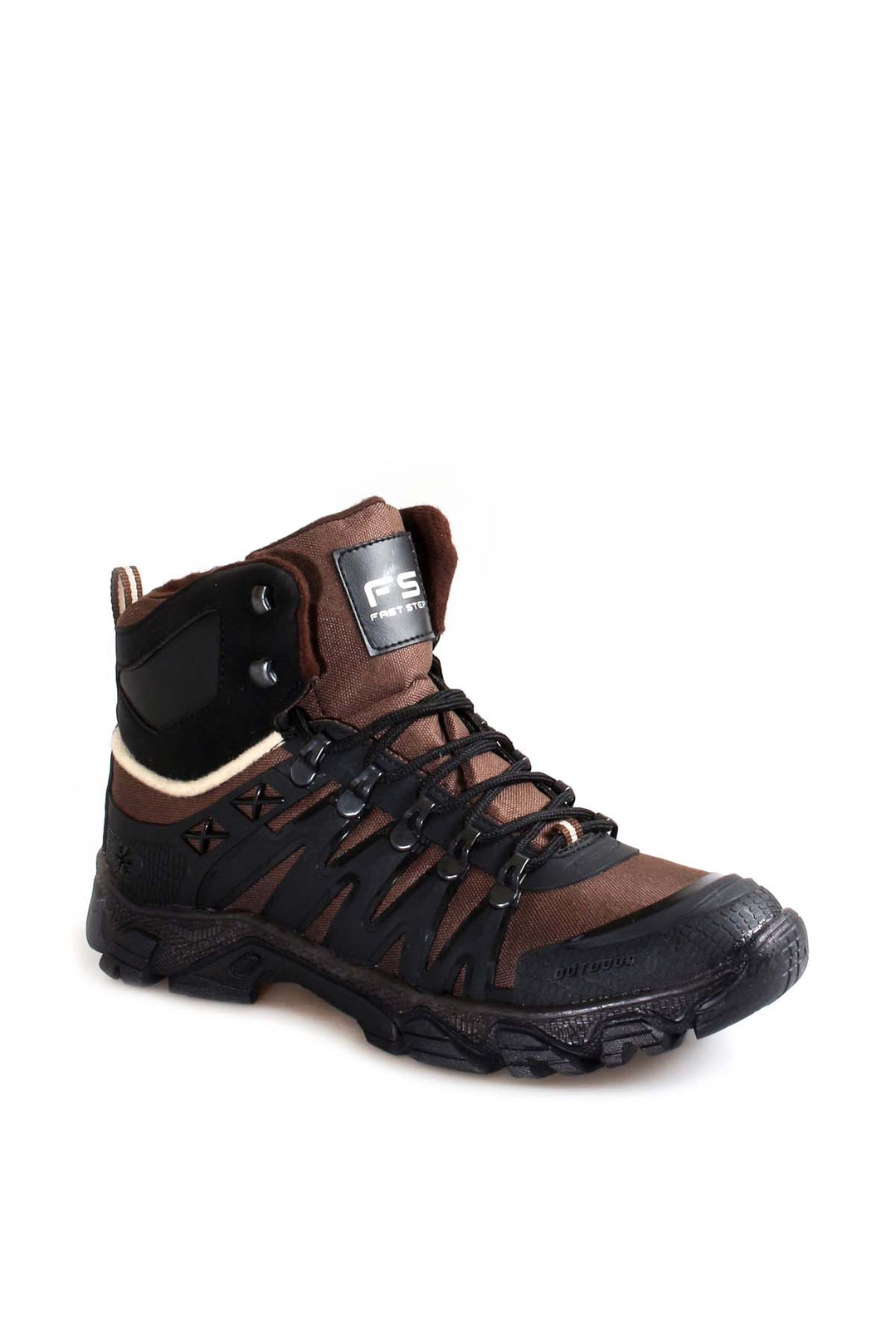 Botas de montaña resistentes para exteriores con detalles en negro y marrón para hombre - Wessi