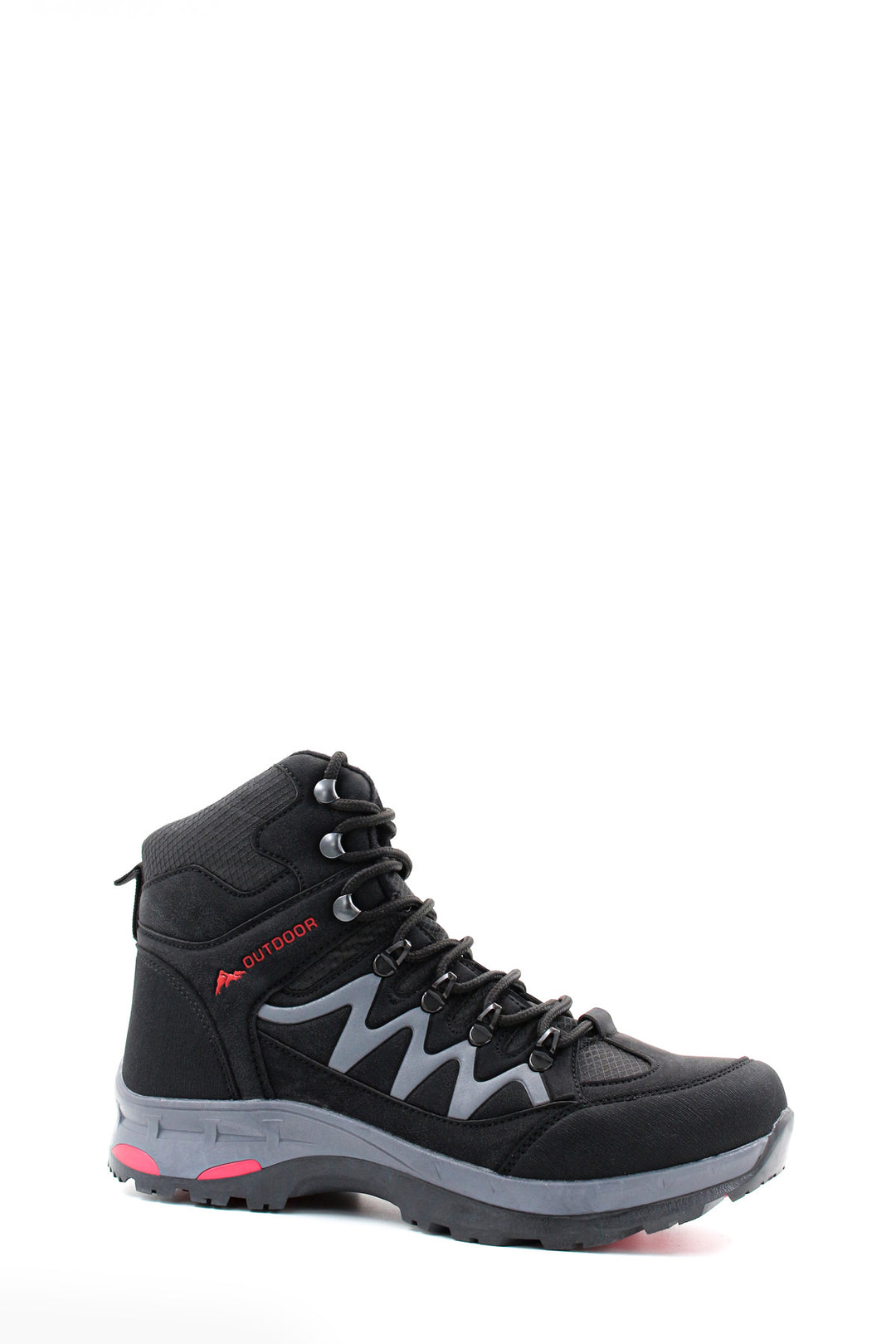 Men's Black Outdoor Hiking Boots-Wessi