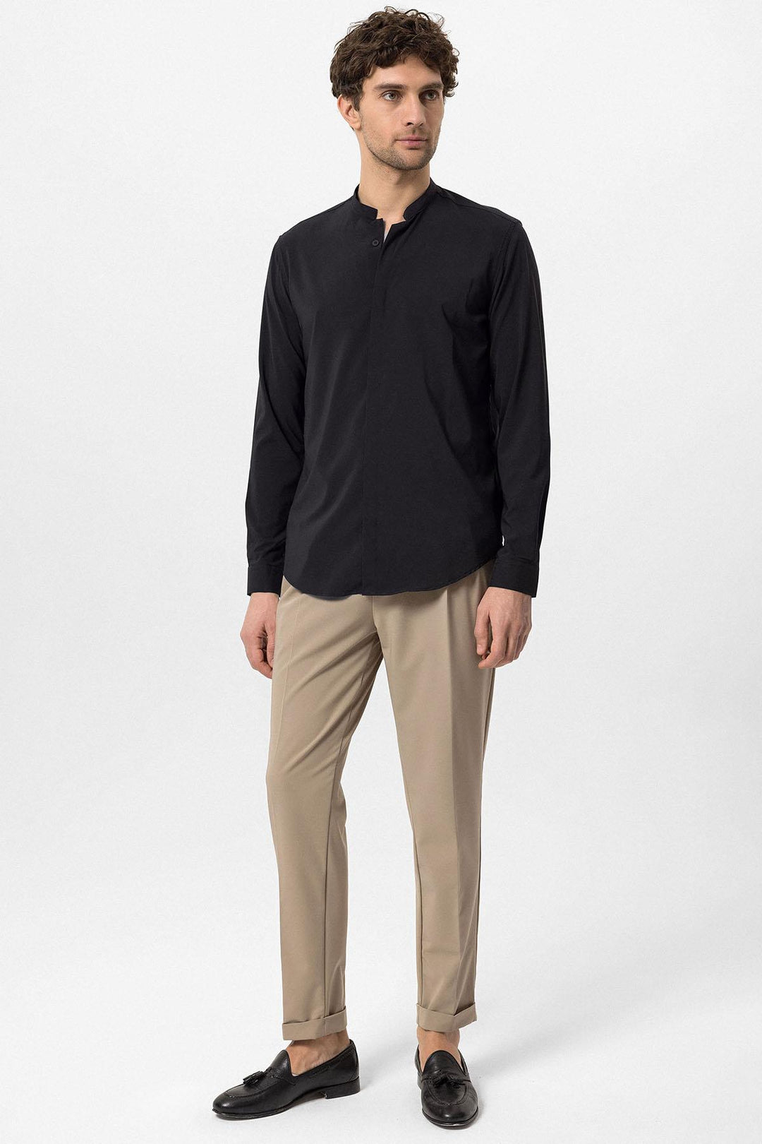 Men's Black Long Sleeve Shirt - Wessi