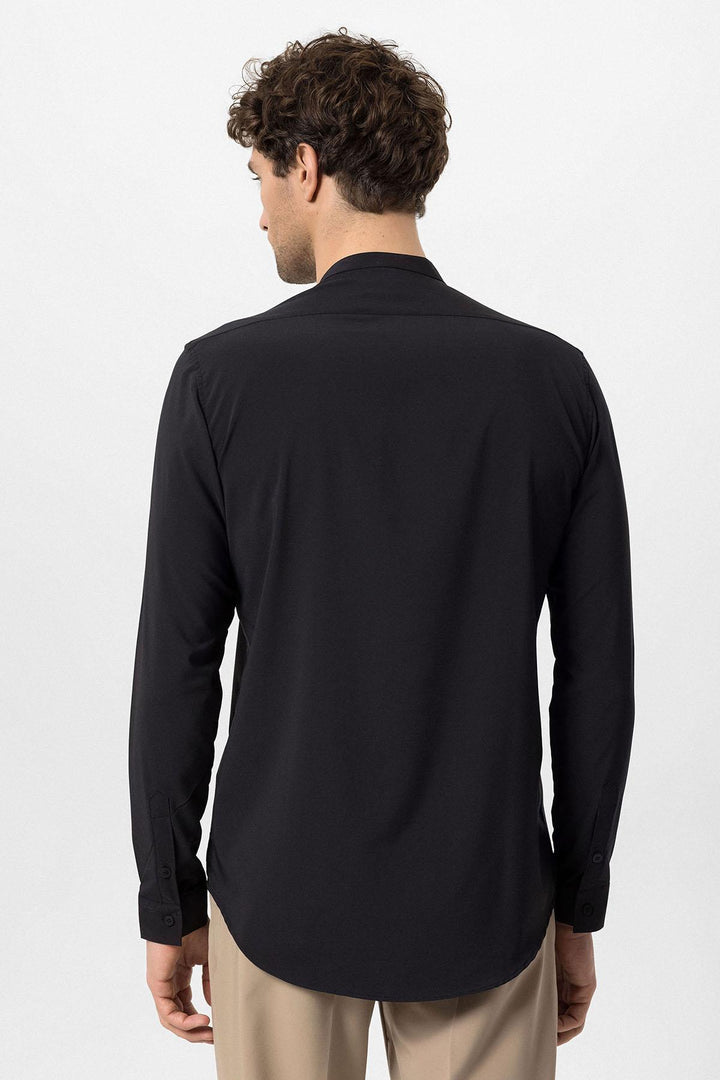 Men's Black Long Sleeve Shirt - Wessi