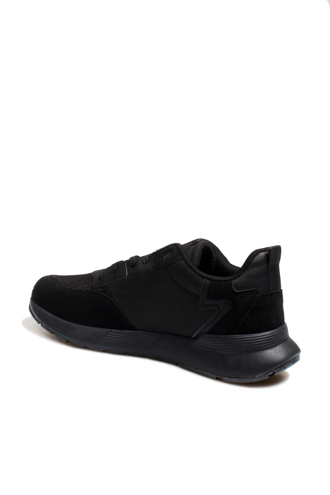 Men's Black Athletic Sneakers with Cushioned Sole - Wessi