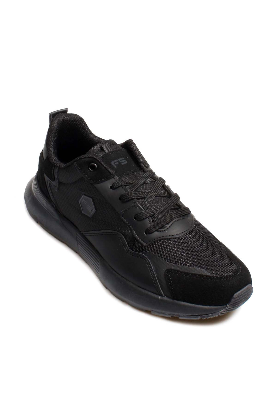 Men's Black Athletic Sneakers with Cushioned Sole - Wessi