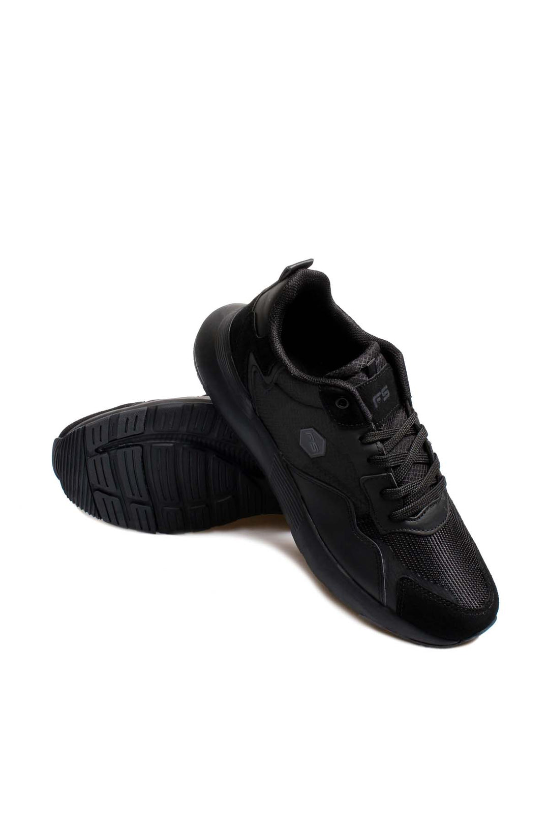 Men's Black Athletic Sneakers with Cushioned Sole - Wessi