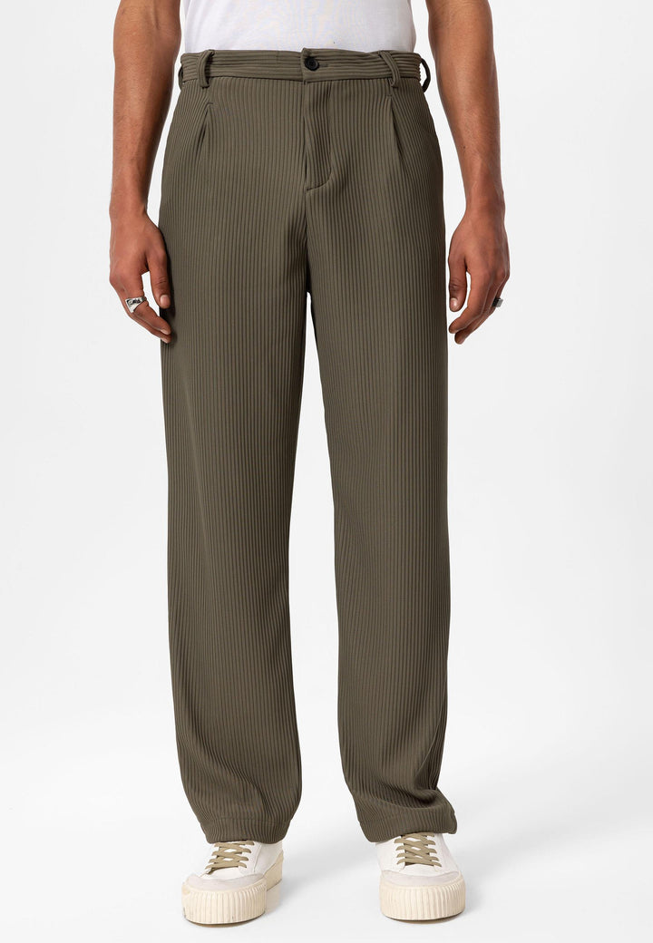 Men's Khaki Ribbed  Pants - Wessi