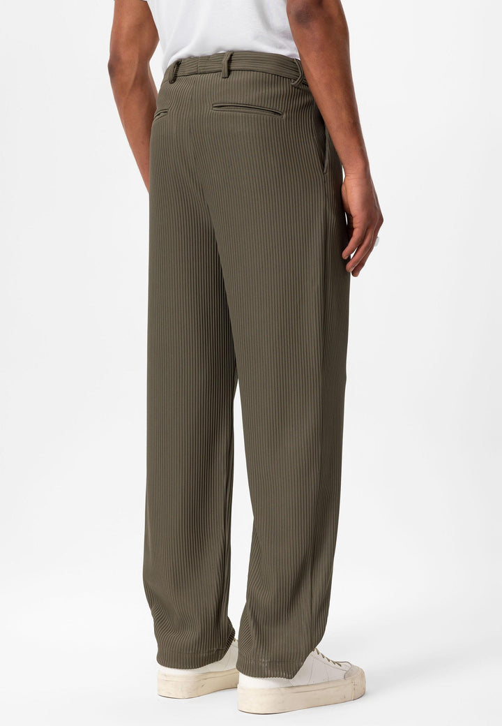 Men's Khaki Ribbed  Pants - Wessi