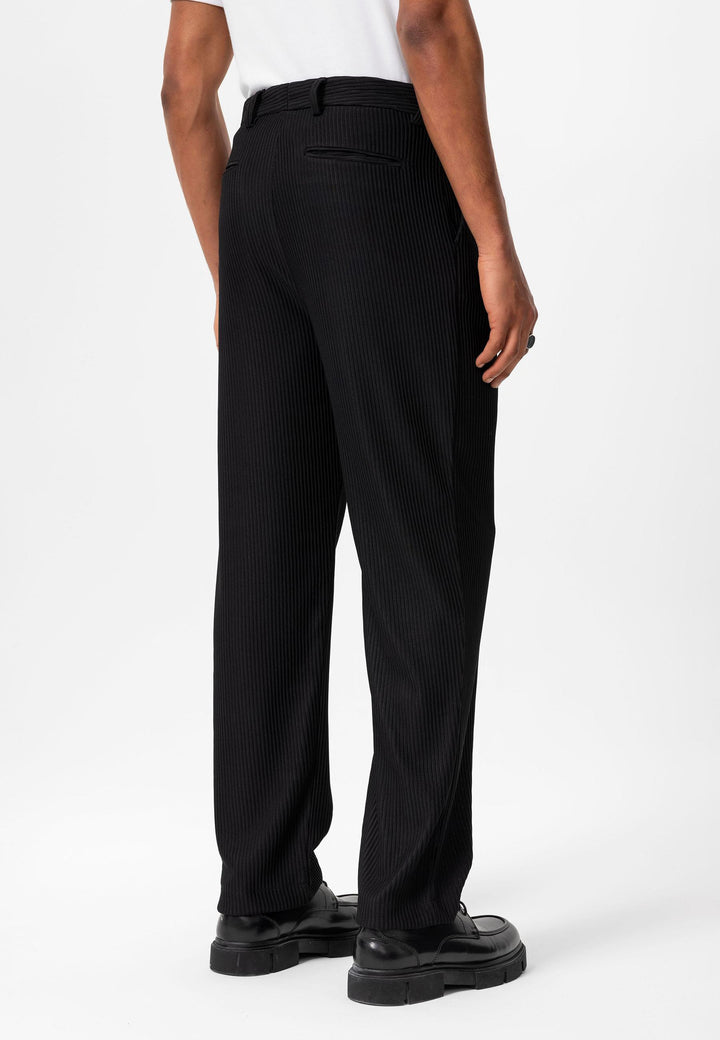 Men's Black Ribbed  Pants - Wessi