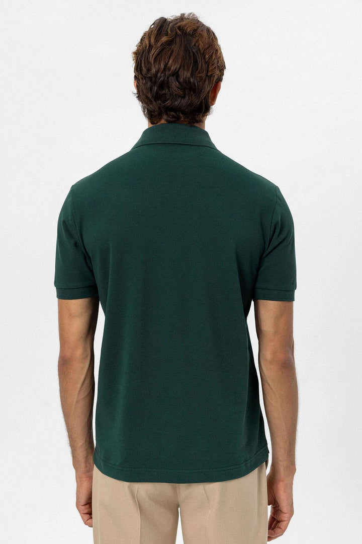 Men's Khaki Polo Neck T-Shirt - Wessi