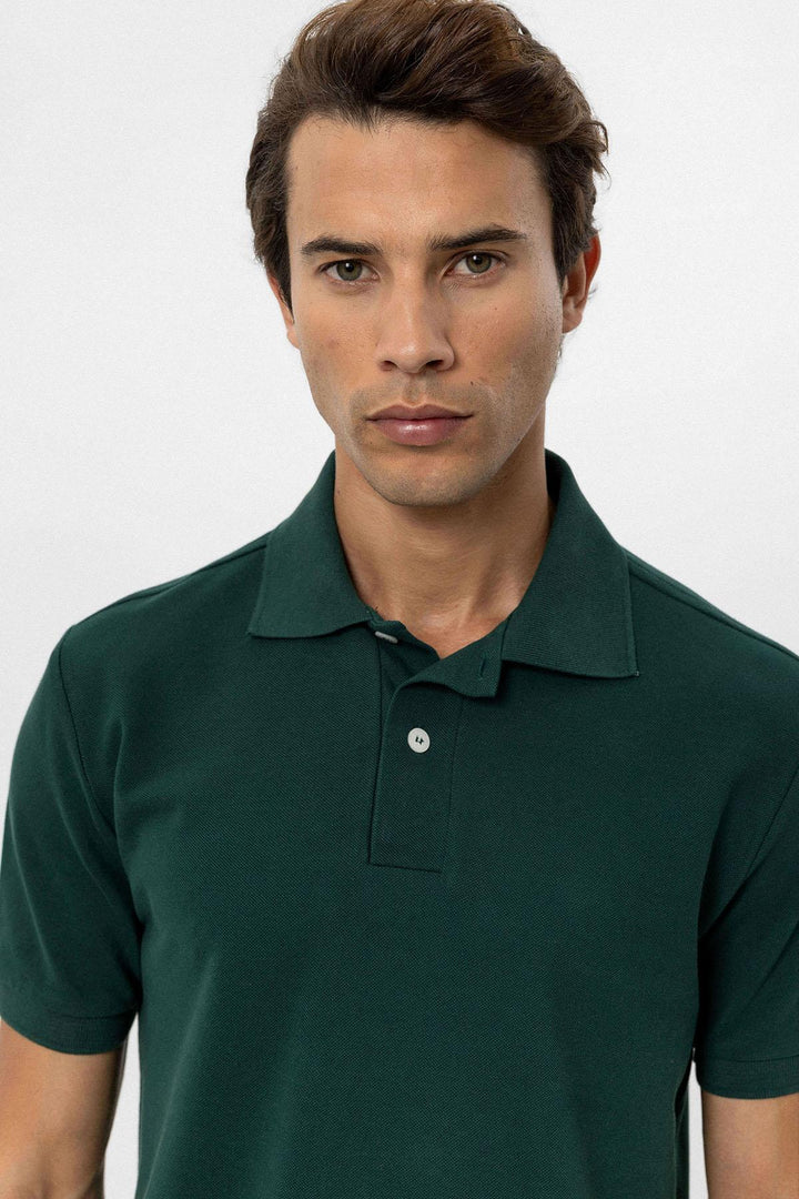 Men's Khaki Polo Neck T-Shirt - Wessi