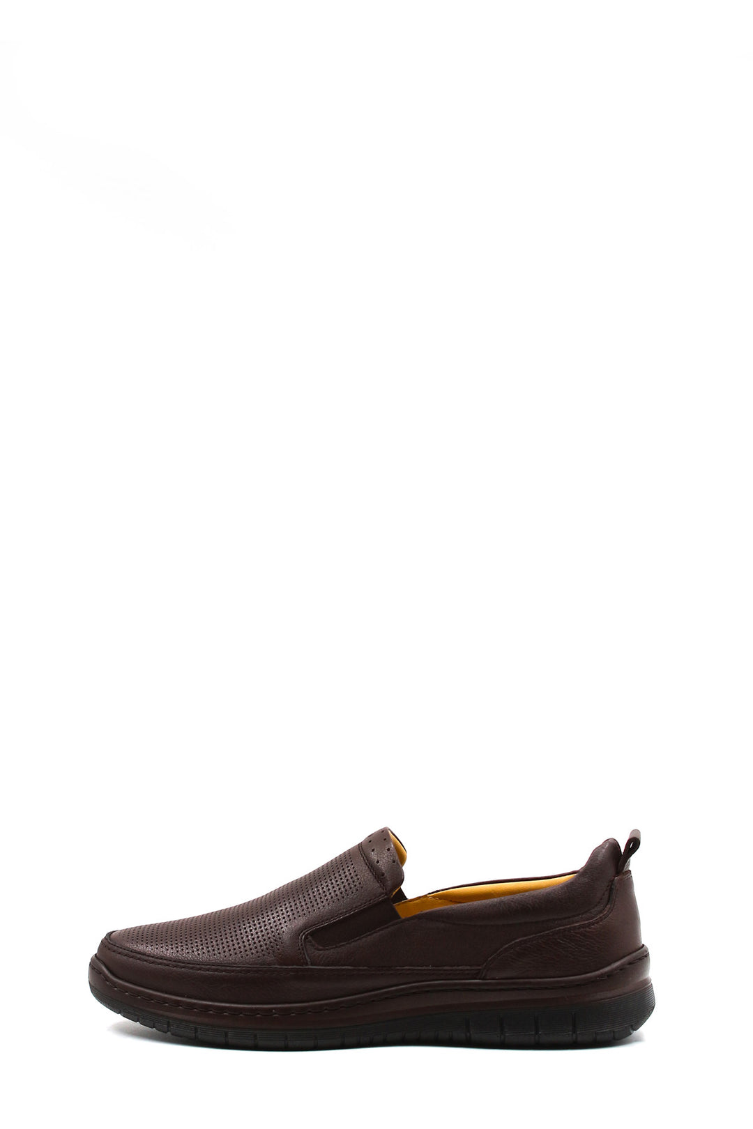 Brown Perforated Leather Slip-On-Wessi