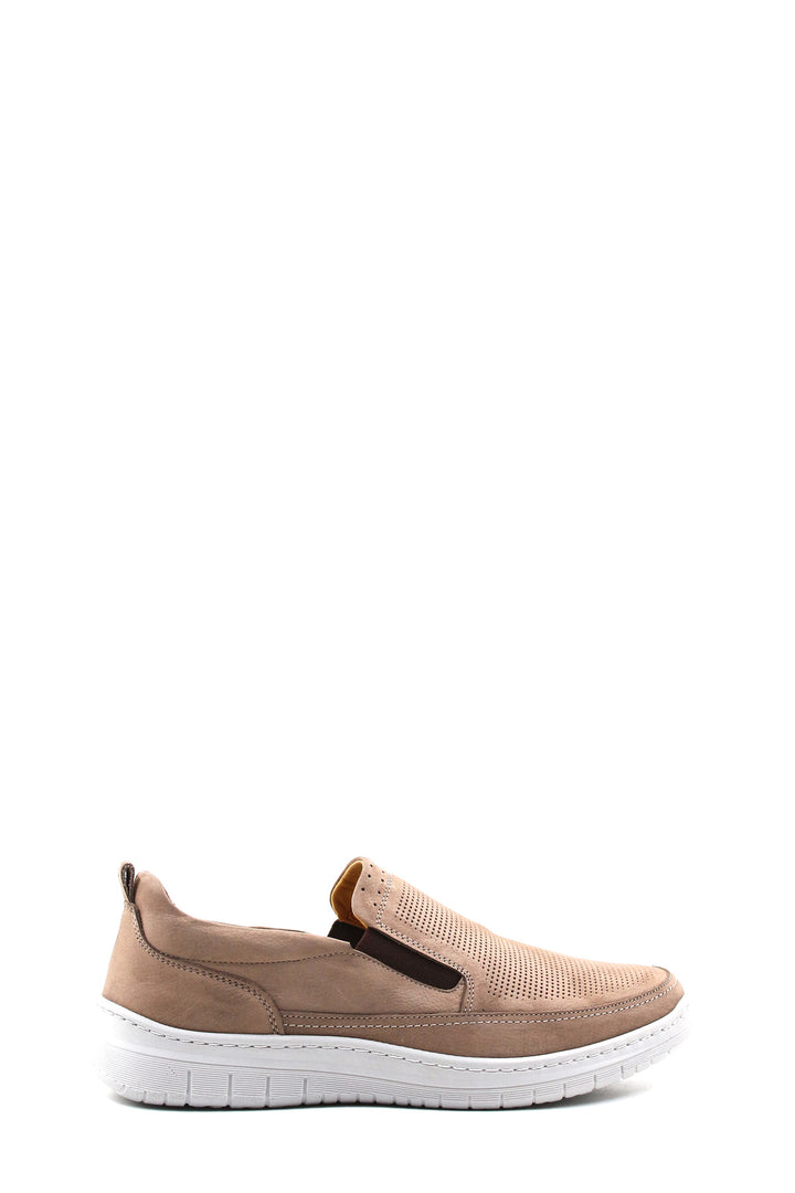 Beige Perforated Slip-On Sneakers-Wessi