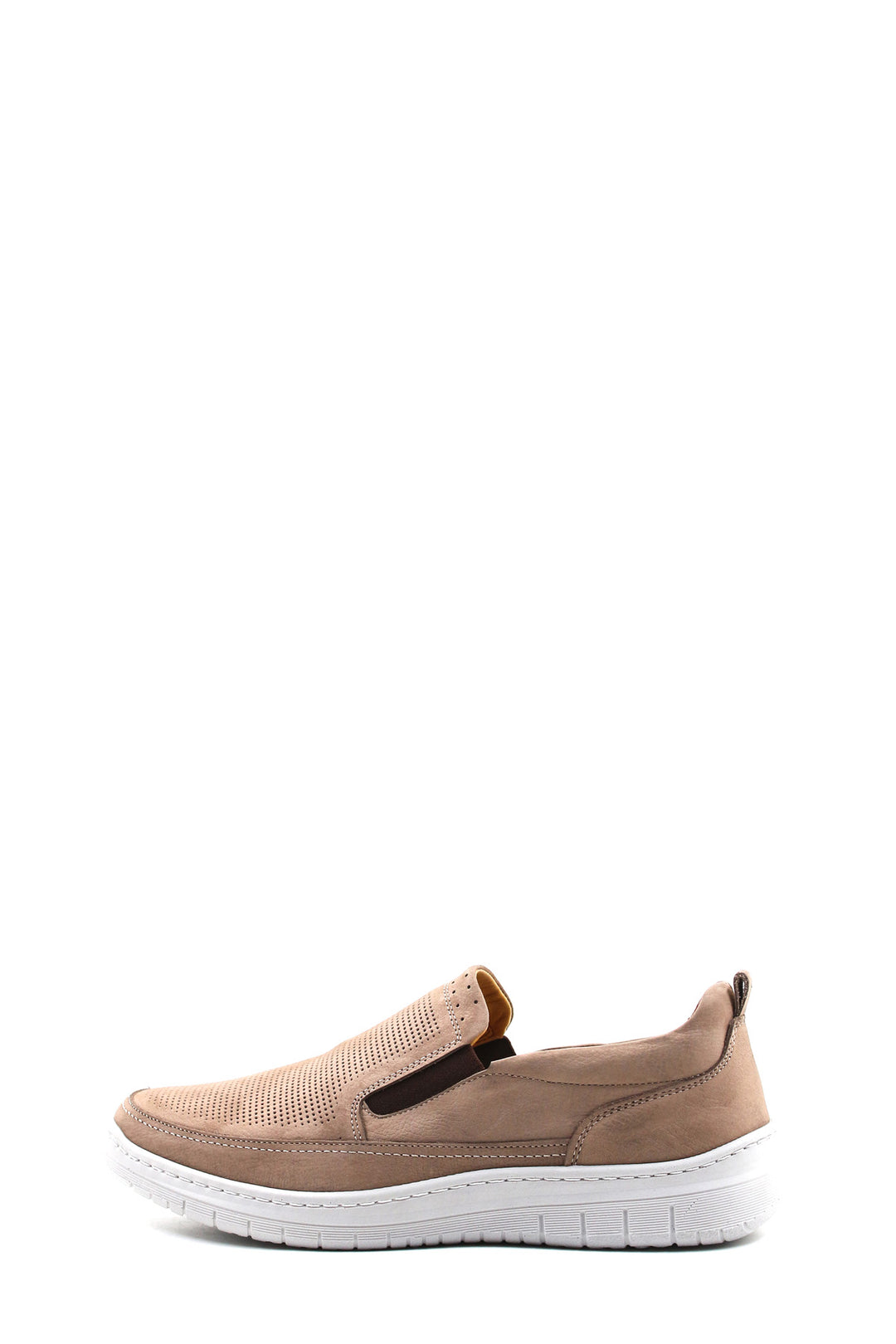 Beige Perforated Slip-On Sneakers-Wessi