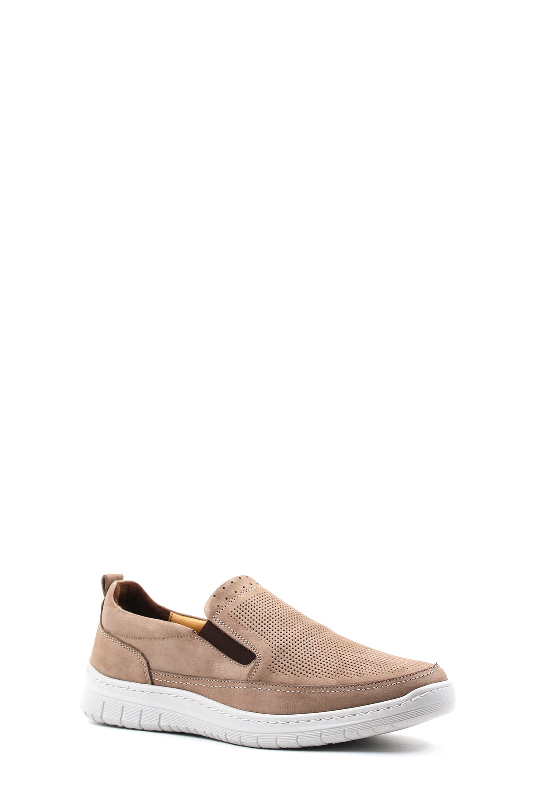 Beige Perforated Slip-On Sneakers-Wessi