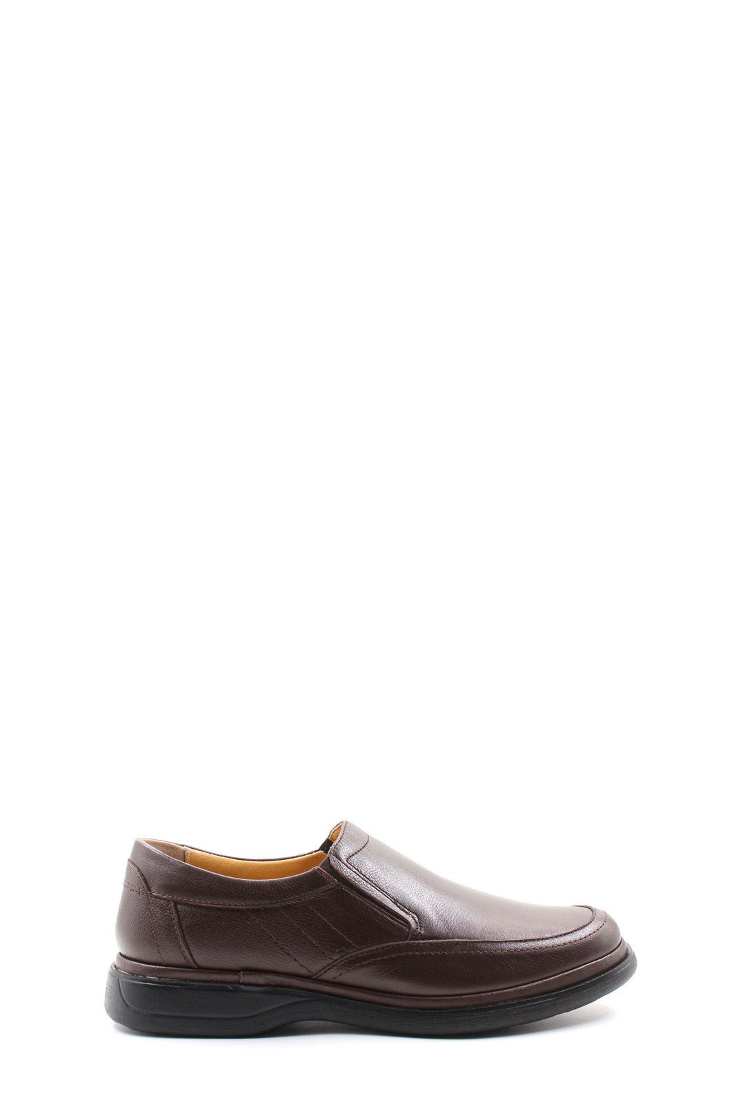 Brown Leather Slip-On Loafers-Wessi