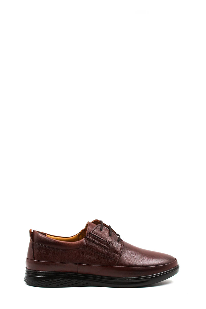 Burgundy Leather Casual Derby-Wessi