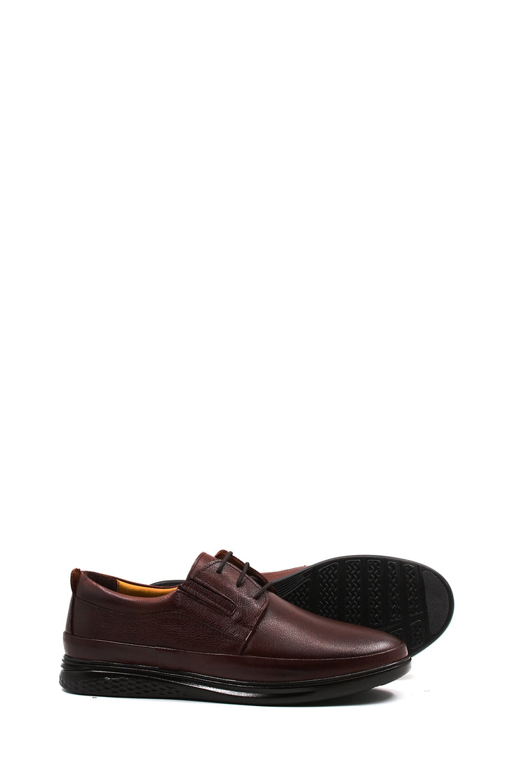 Burgundy Leather Casual Derby-Wessi