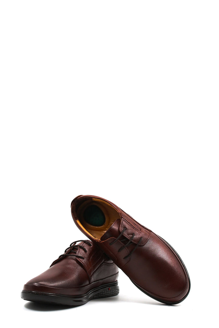 Burgundy Leather Casual Derby-Wessi