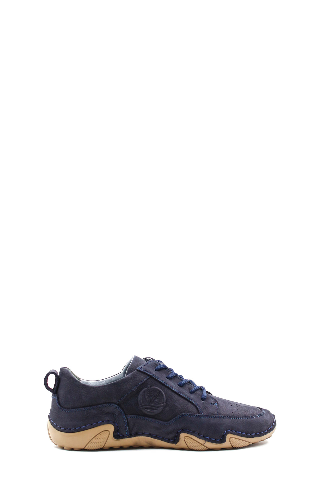 Zapatillas Casual de Ante Azul Marino con Suela Canela para Hombre - Wessi