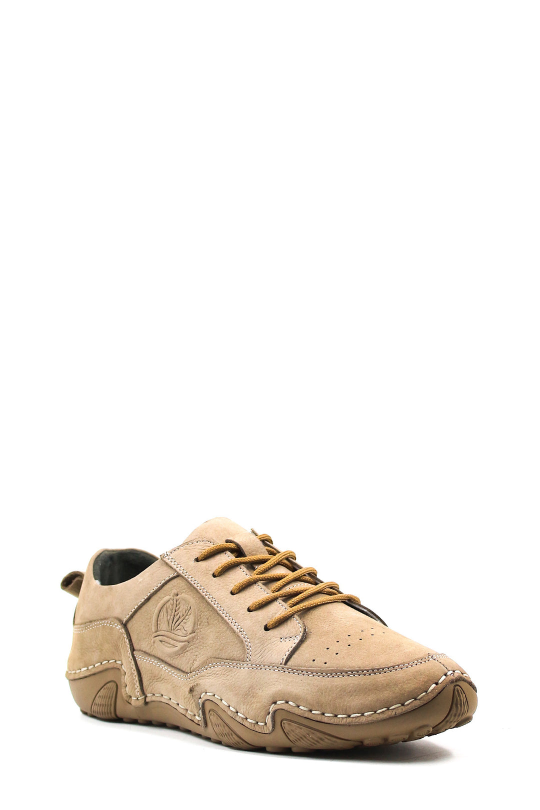 Zapatos Casuales con Cordones de Piel Beige para Hombre - Wessi