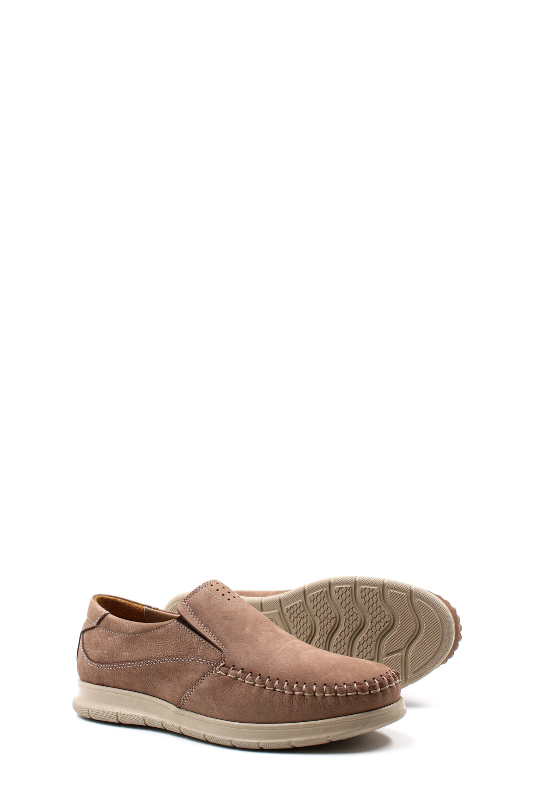 Tan Suede Casual Slip-On-Wessi