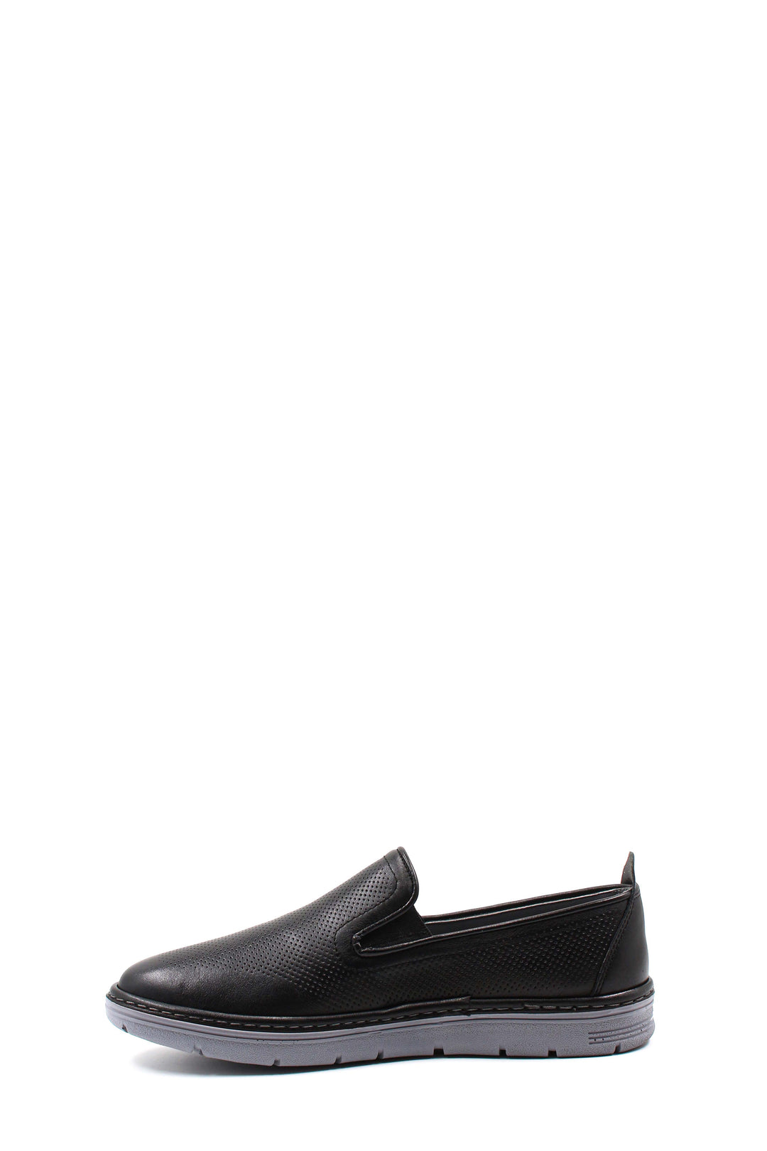 Black Textured Slip-On Sneakers-Wessi