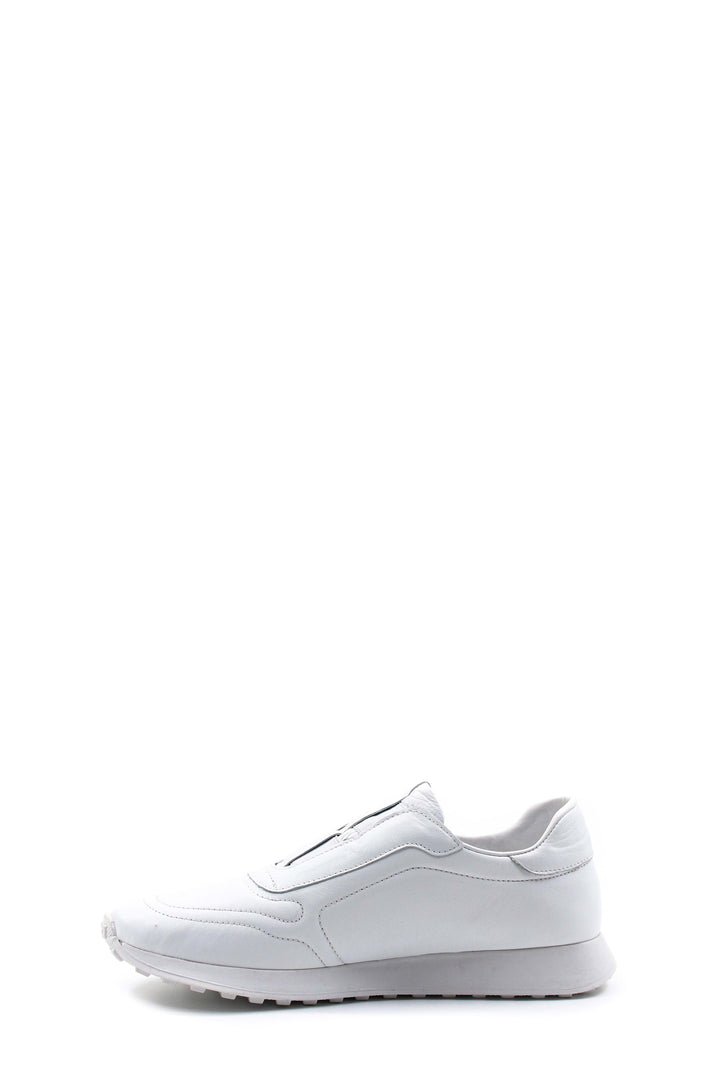 White Leather Slip-On Sneakers Wessi