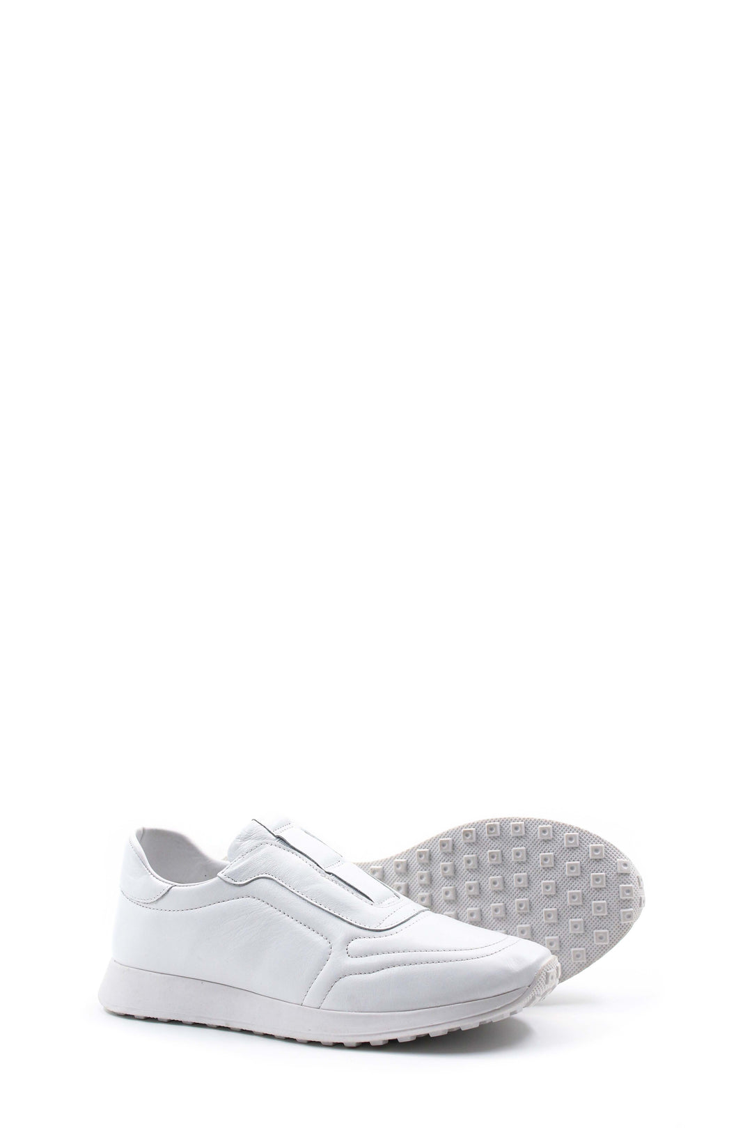 White Leather Slip-On Sneakers Wessi