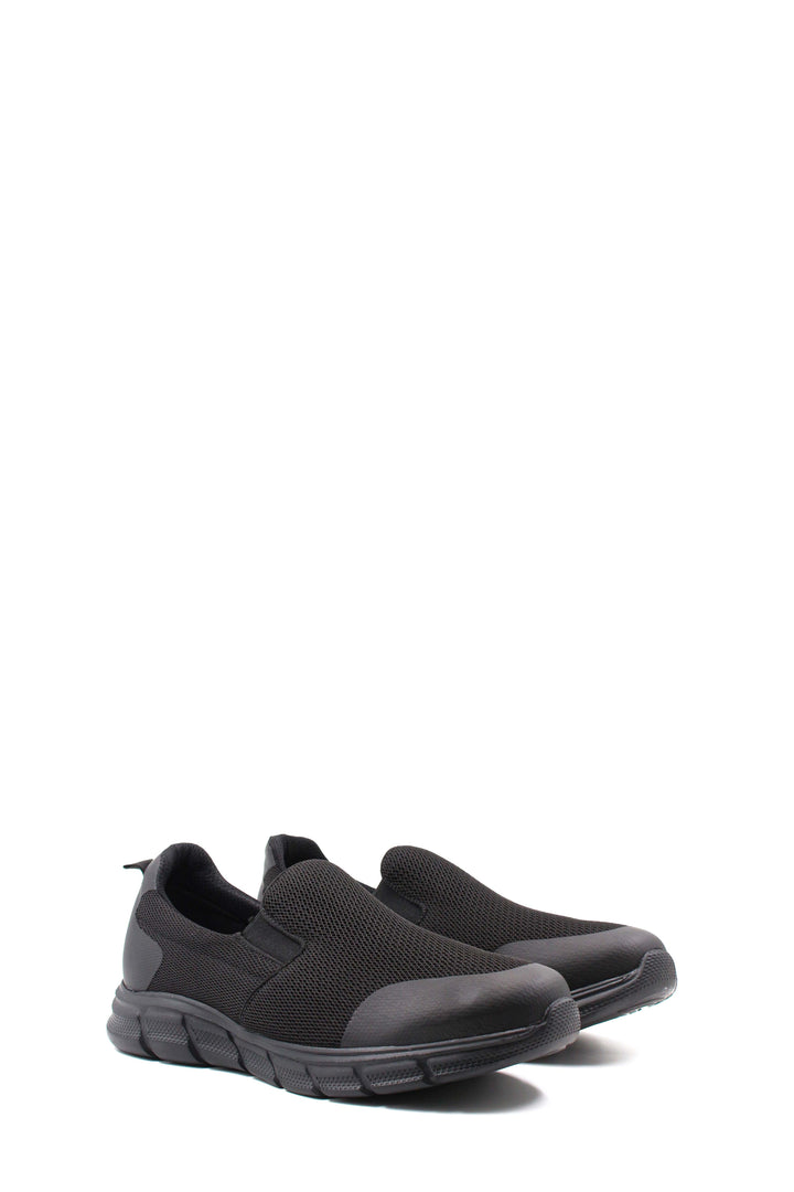 Zapatillas Slip-On de malla negras para hombre - Ligeras y transpirables - Wessi