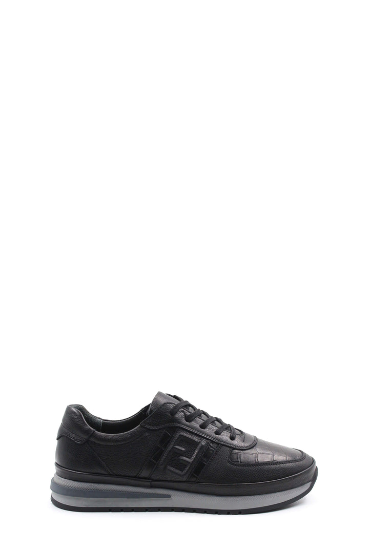 Baskets de sport en cuir noir - Wessi