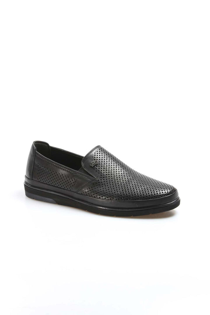 Black Perforated Casual Slip-On-Wessi