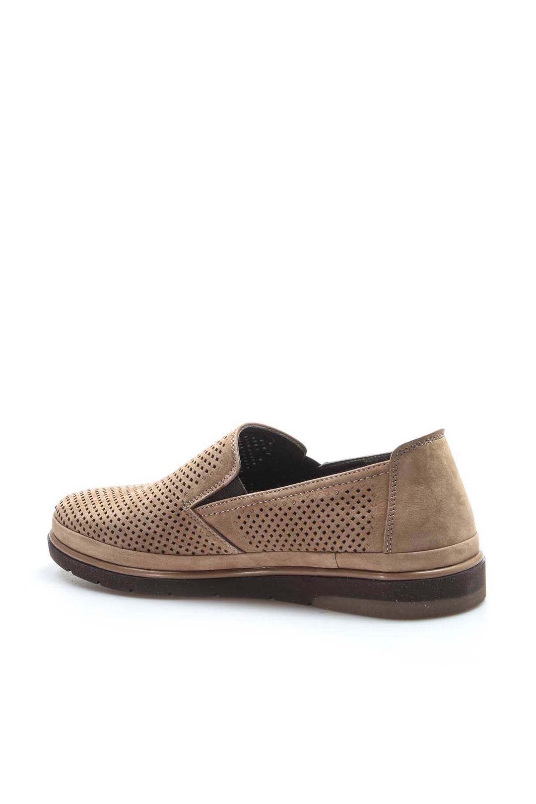 Beige Perforated Leather Loafers Wessi