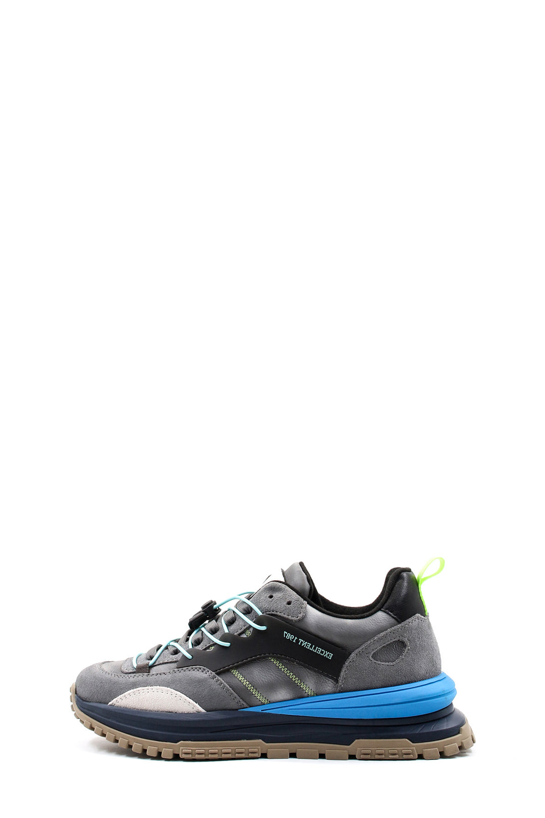 Grey and Blue Multi-Color Hiking Sneakers Wessi